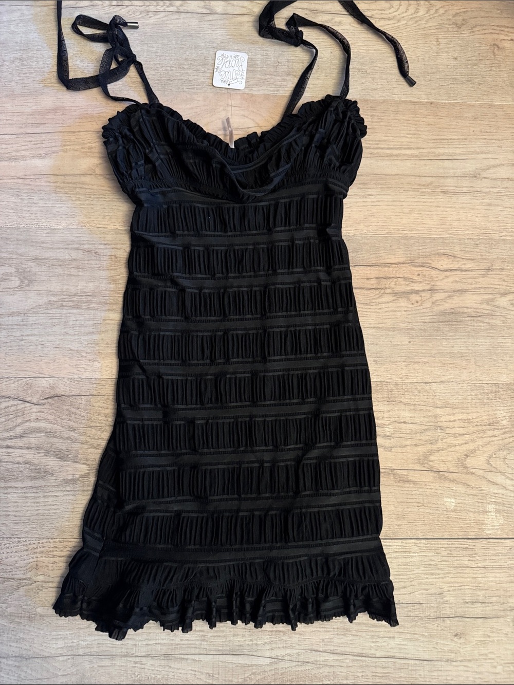 Free People NWT Bittersweet Mini Dress in Black Size Small